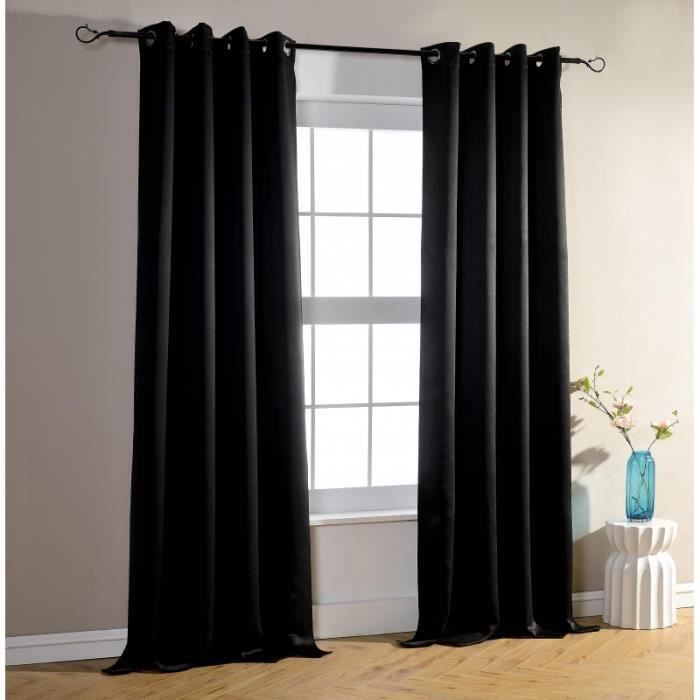 Rideau occultant noir - Achat / Vente pas cher Rideau occultant noir - Achat / Vente pas cher