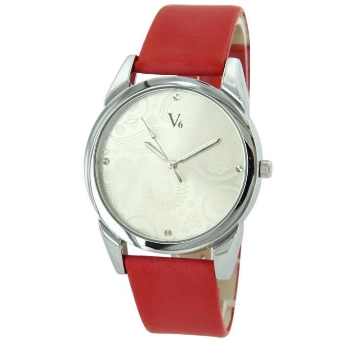 Montre élégante Pour Femme Avec Bracelet Rouge - Neuve Avec étiquettes, Idée Cadeau