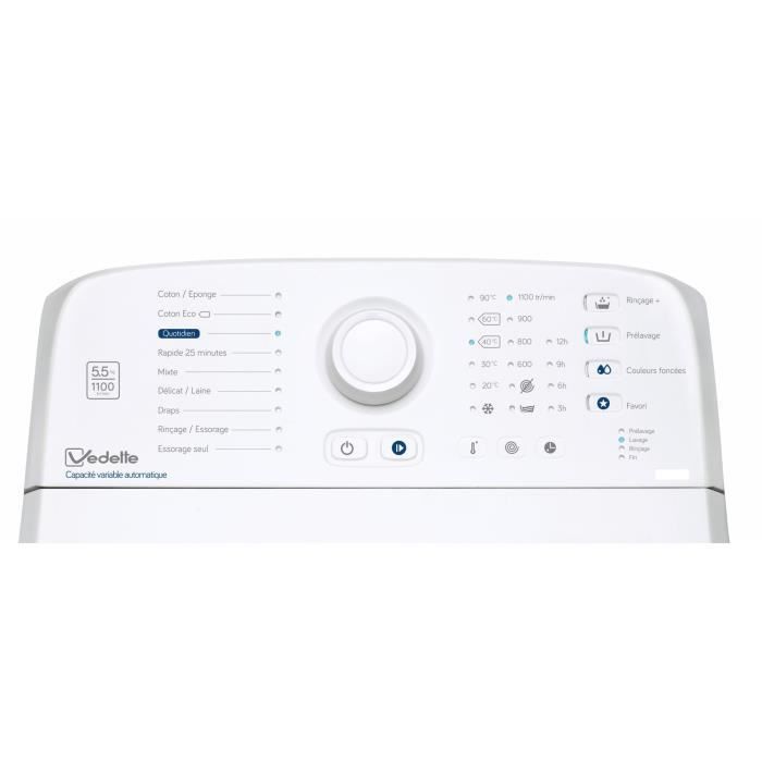  VLT1105 Lave linge TOP - 5,5kg - Vitesse essorage1