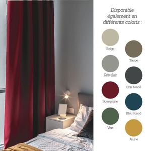 RIDEAU Rideau occultant Strong - 140 x 250 cm - Bordeaux
