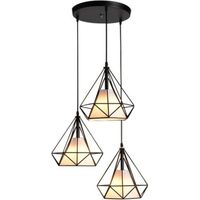 LUSTRE ET SUSPENSION Suspension Cage Forme Diamant Contemporain 25cm 11 LUSTRE ET SUSPENSION Suspension Cage Forme Diamant Contemporain 25cm 11