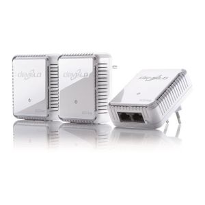 devolo 9106 dLAN 500 Duo, Prise réseau CPL 500 Mbit/s, 2 ports Fast Ethernet, Kit Réseau (x3)