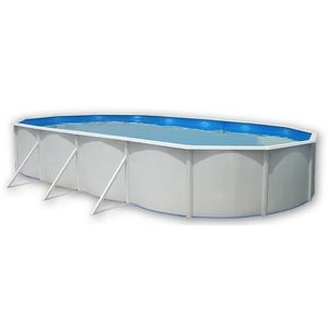 PRESTIGIO Piscine ovale en acier avec tapis 730x366x120cm