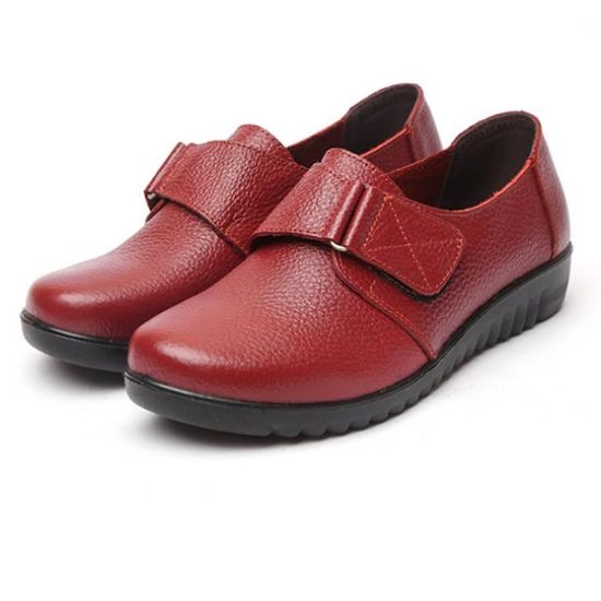 Printemps Femme Cuir xz063rouge40 Chaussures Été Ylg Comfortable Chaussure IY76gvfby