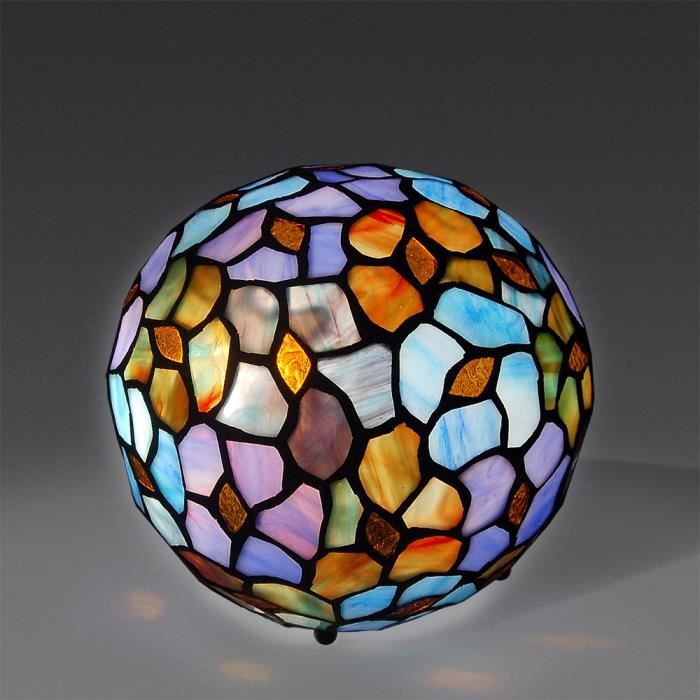 Nuit Style Table Sphere Lampe De Verre Chevet En Avec Fleurs MGzVSpqU