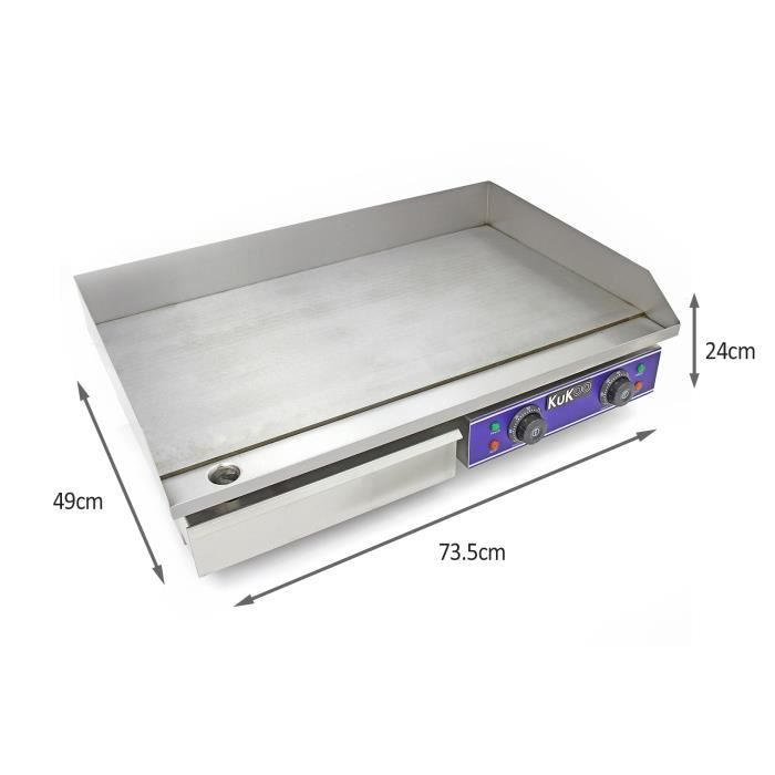 Plancha Plaque de Cuisson Grill Electrique Professionnelle2