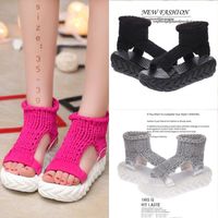 SANDALE - NU-PIEDS Britsh Summer Style tissage Sandales Femme Simtle SANDALE - NU-PIEDS Britsh Summer Style tissage Sandales Femme Simtle