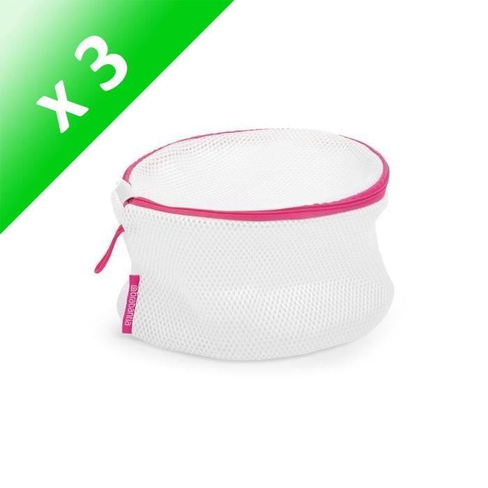 BRABANTIA Filet à linge pour vêtements délicats - Blanc (Lot de 3)