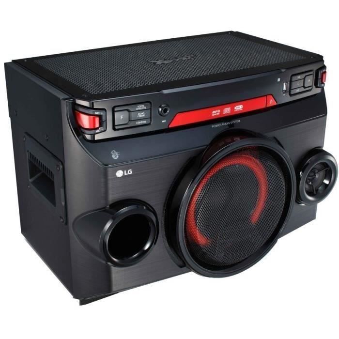 LG OK45 - Système Audio 220W - Lecteur CD - Bluetooth - Fonctions DJ & Karaoké - Port USB