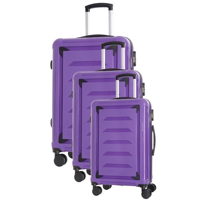 RENOMA Set de 3 Valises Goldberg - Taille S, M et L - 8 Roues - Violet