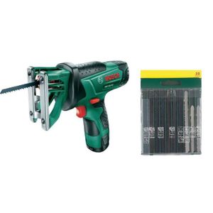 BOSCH Scie multifonction PST 10,8 LI avec 1 batterie et 10 lames