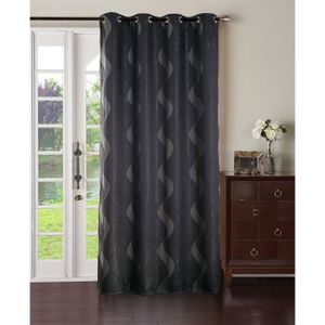 RIDEAU Rideau occultant 140x260 cm lourd Noir