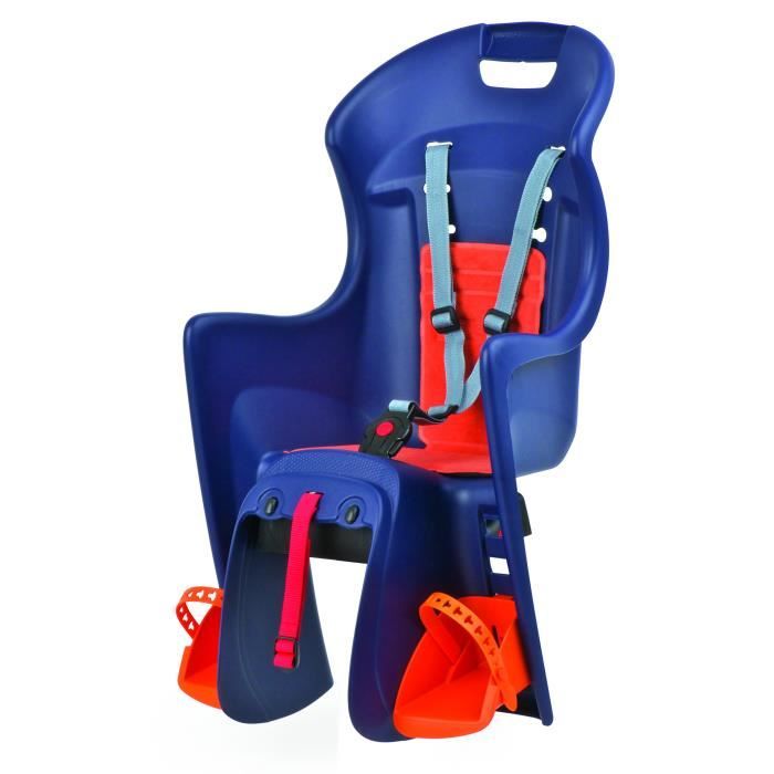 Siège Vélo avec fixation porte bagage - Polisport Boodie – Bleu et orange - PO8630500001