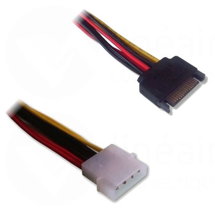 Adaptateur alimentation SATA mâle 0,15m