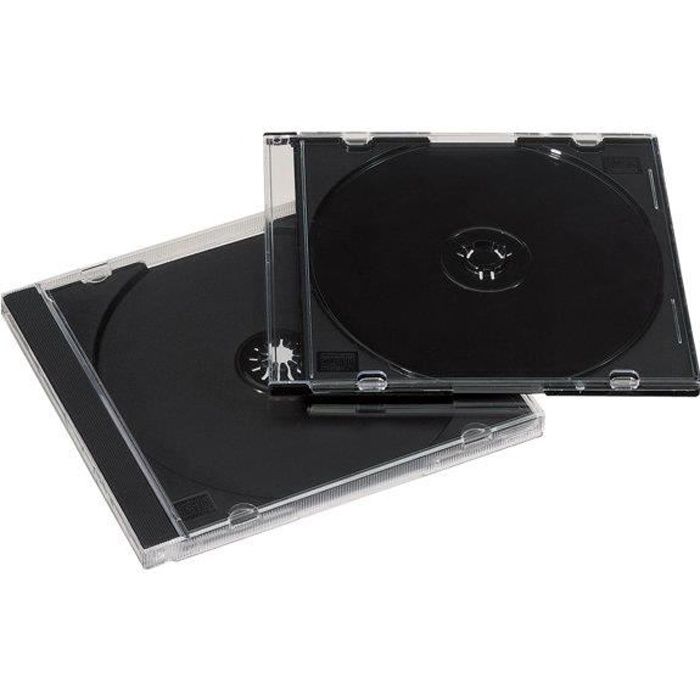 Boitier vide fond noir pour 1 cd Lot de 10 Prix pas cher Cdiscount
