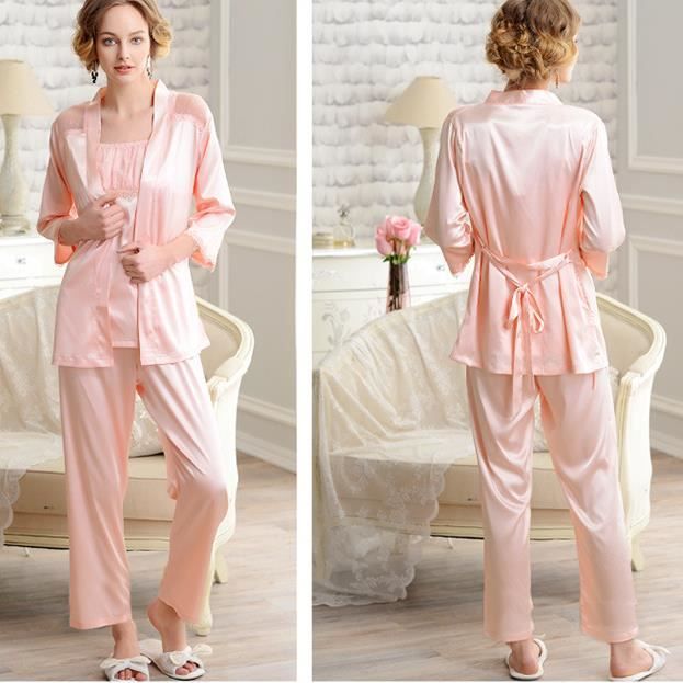 Pyjama Set chemise En 3 Combinaison Femme À Polyester Pièces Légerdébardeur Bretellespantalons Sexy vyN0O8nmwP