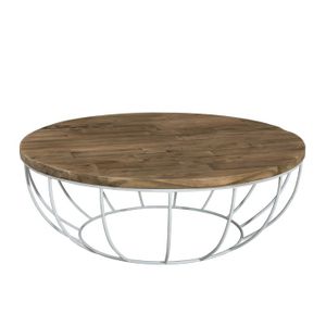 Table Basse Ronde Blanche Bois Achat Vente Pas Cher