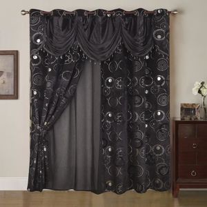 VOILAGE Rideau et voilage Mille et une nuit - Noir - 280cm
