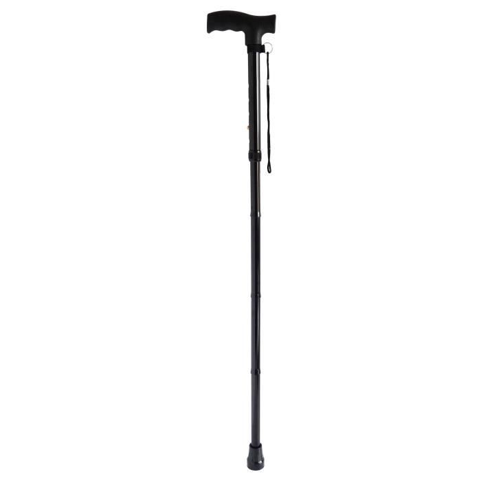 Canne pliante HESTEC - Hauteur réglable 84/94cm - Noir