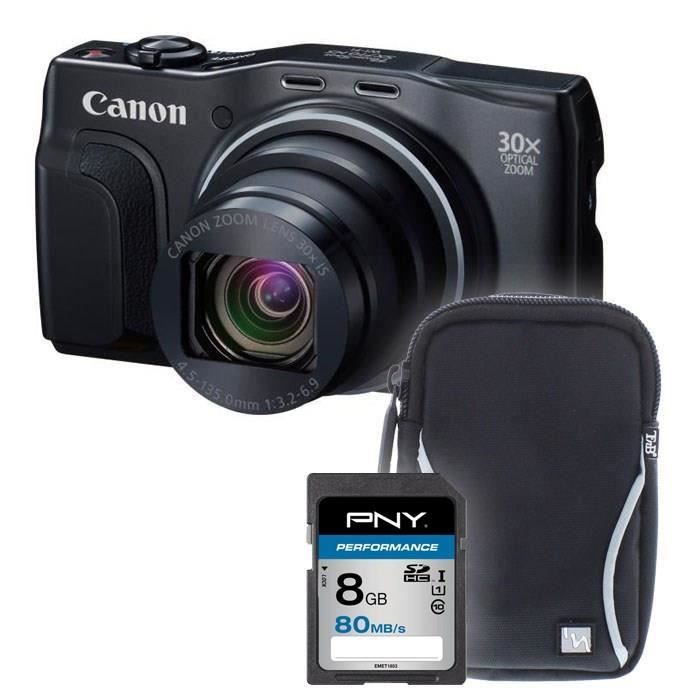 SX710 noir + sacoche + carte 8Go - Appareil photo compact