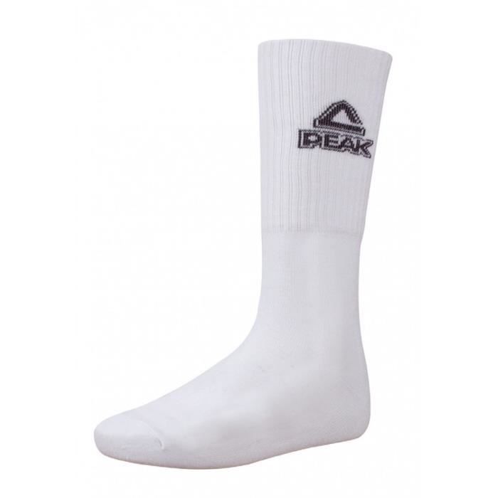 PEAK Chaussettes de Basket - Homme - Blanc