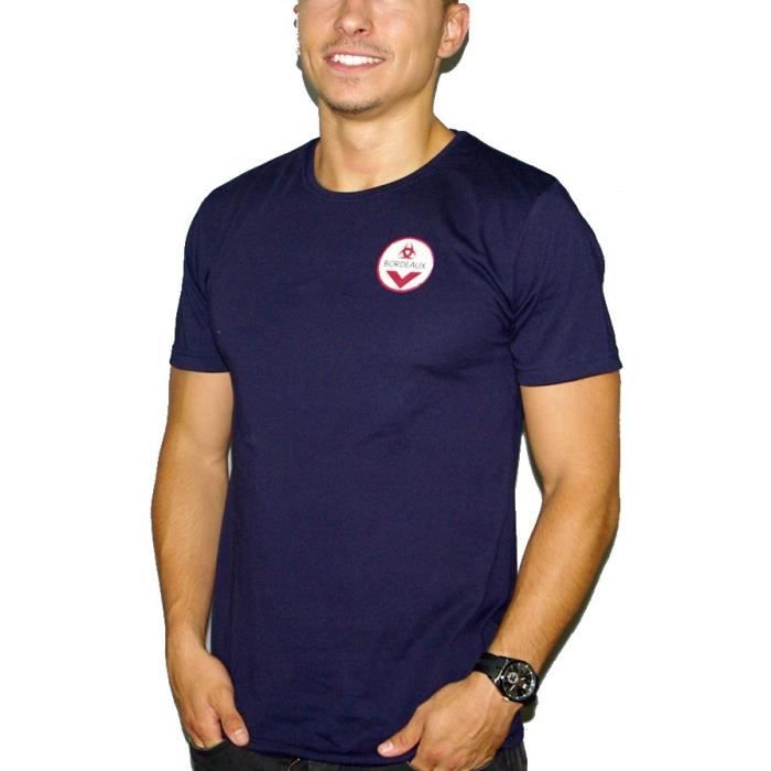 FCGB Tee shirt bordeaux emblème - Adulte - Marine