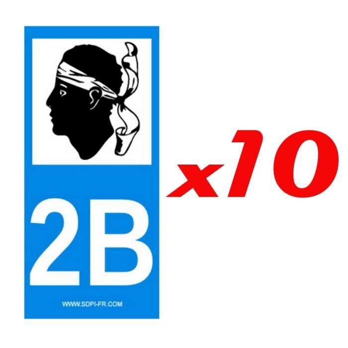 2 autocollants département 2A x10