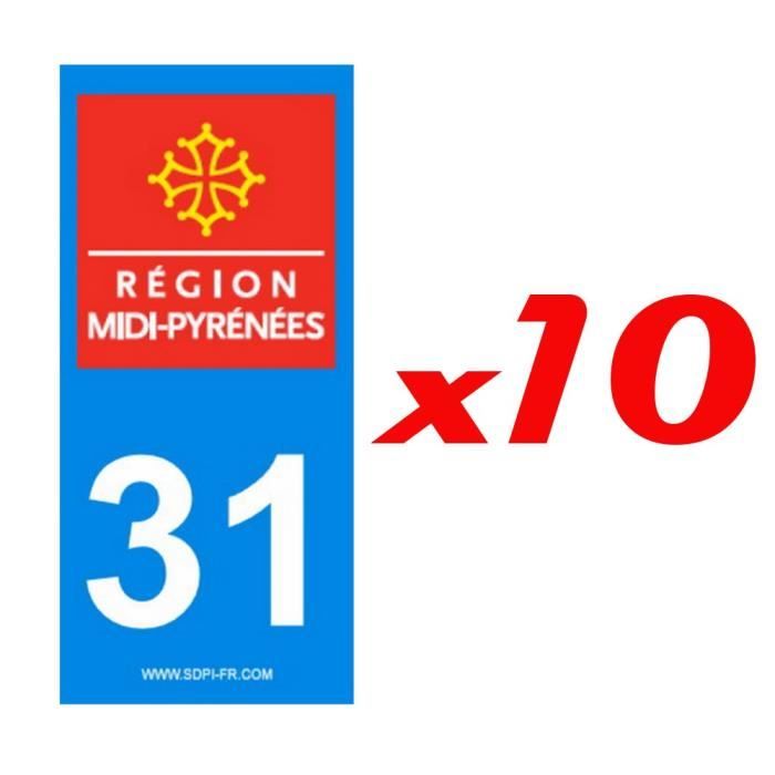2 autocollants département 31 x10