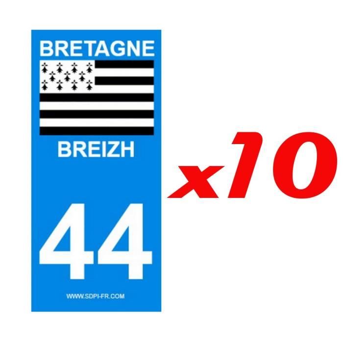 2 autocollants département 44 version 2 x10