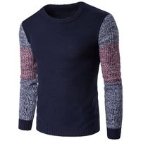 PULL Pullover Homme Couleur Patchwork Manches Longue Po PULL Pullover Homme Couleur Patchwork Manches Longue Po