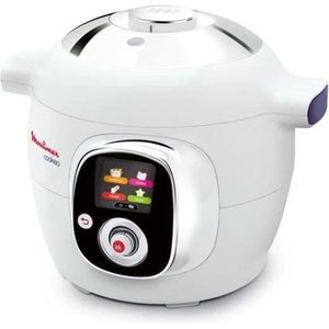 MOULINEX CE704110 Multicuiseur intelligent Cookeo avec 100 recettes préprogrammées - 6 L - Blanc MOULINEX CE704110 Multicuiseur intelligent Cookeo avec 100 recettes préprogrammées - 6 L - Blanc