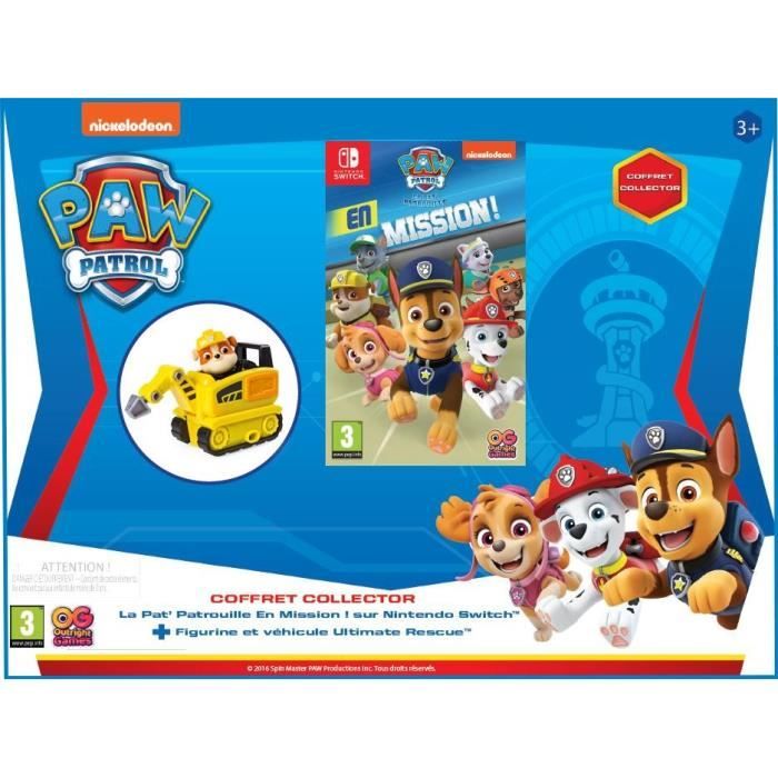 Coffret Collector Pat' Patrouille en Mission Jeu Switch + Jouet Rubble