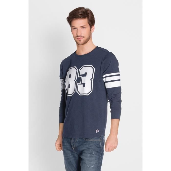 CAMPS T-shirt manches Longues - Homme - Bleu marine
