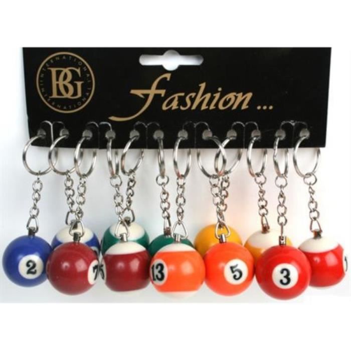 1 PORTE CLES BOULE DE BILLARD 3 CM MODE