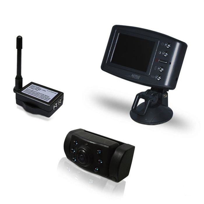 Caméra de recul sans fil 7 pouces – Moniteur LCD étanche IP67 – Angle de vision 120° – Vision nocturne jusqu'à 15m – 12V-24V