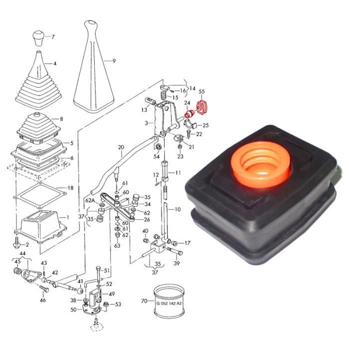 Kit Silentbloc Levier De Boîte De Vitesse Pour Saab 9-3, 9-5, 900 NG, 9000 - Référence RBMFR2416