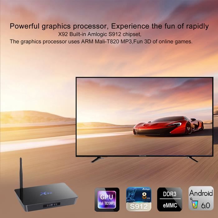 3GB+32GB X92 Amlogic S912 Android 6.0 TV Box Octa1