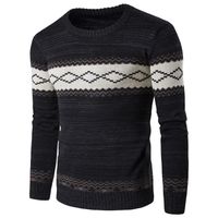 PULL Pullover Homme Couleur Patchwork Slim Fit Manche PULL Pullover Homme Couleur Patchwork Slim Fit Manche