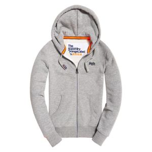 À Label Grey Capuche Sweat Superdry Sweatshirt Iced Orange q8XRw5Xx1