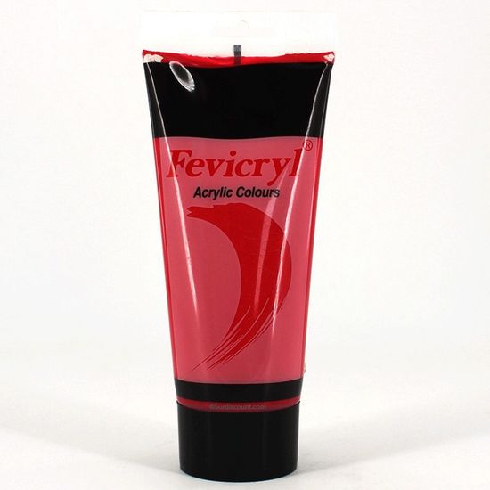 Tube De Peinture Acrylique 200ml Rouge Naphtolène Fevicryl