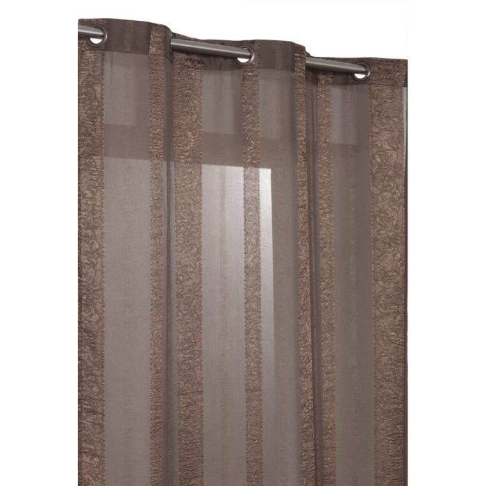 Rideaux voilage marron - Achat / Vente pas cher