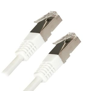 APM Câble RJ45 Cat.6 Pimf Double Blindage / Droit Blanc / Blanc - 15m