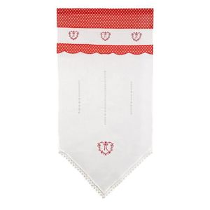 Petit voilage c?ur 90x120 cm rouge
