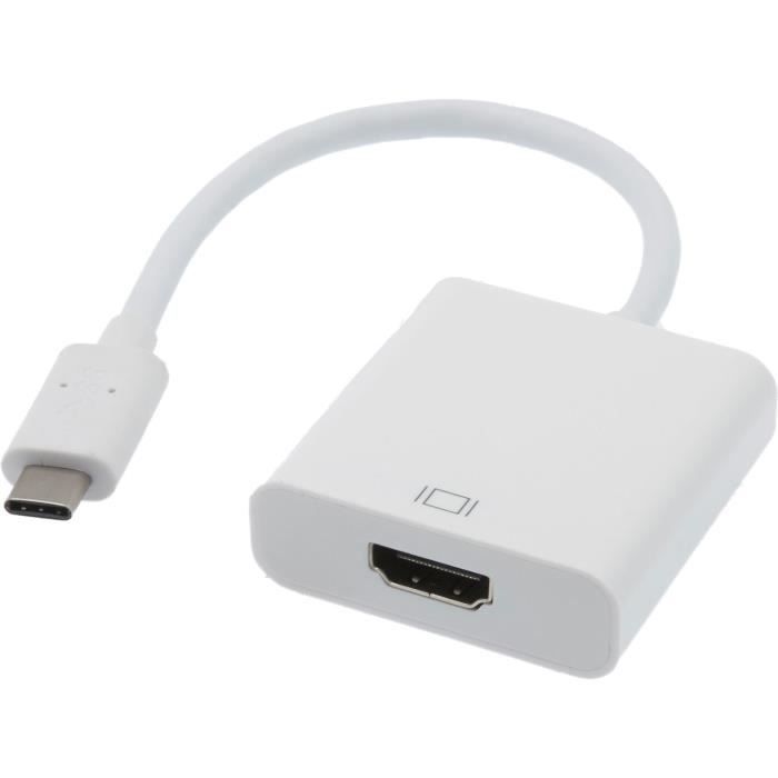 APM - ADAPTATEUR USB 3.1 TYPE-C MALE / HDMI FEMELLE BLANC