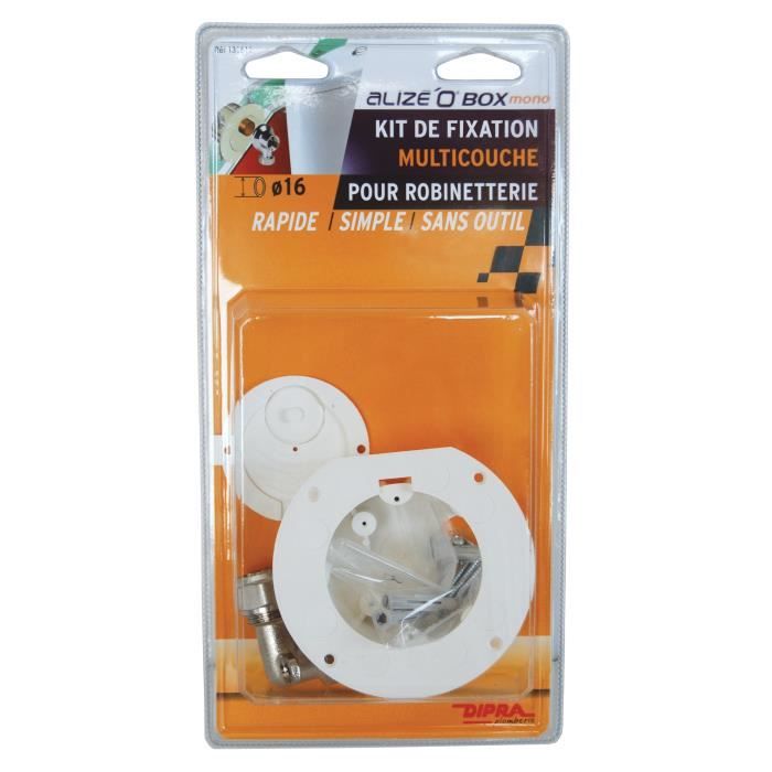 DIPRA Kit de fixation appareil sanitaire Alize'o box mono multicouche D.16mm