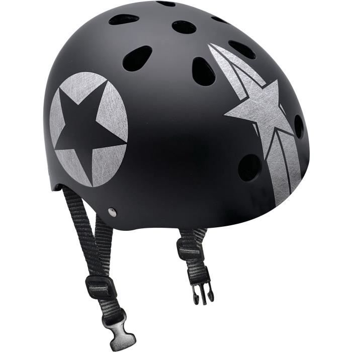 STAMP Casque Skate Black Star avec Molette d'Ajustement