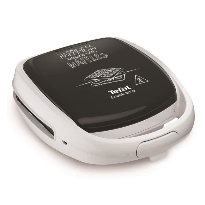 TEFAL SW341112 Gaufrier multifonction Snack Time - Blanc et Noir