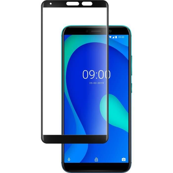WIKO Verre trempé contour Noir pour Wiko Y80