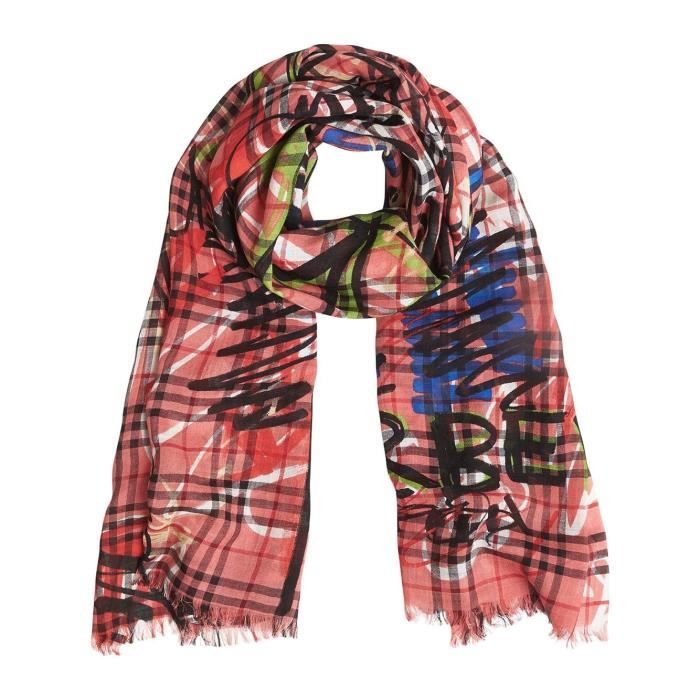 Femme Echarpe Achat 4075813 Rose Vente Burberry Laine Écharpe QdCtshr