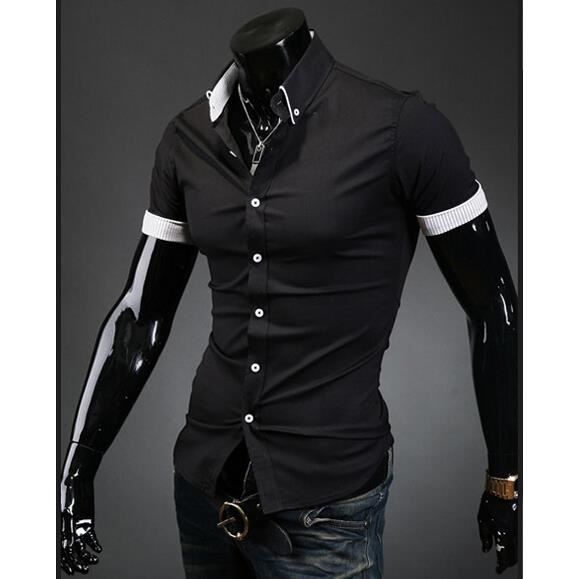 Chemise Les de 2015 Courte Homme Pour mode Nouveau Manches Dessins qf4vIz